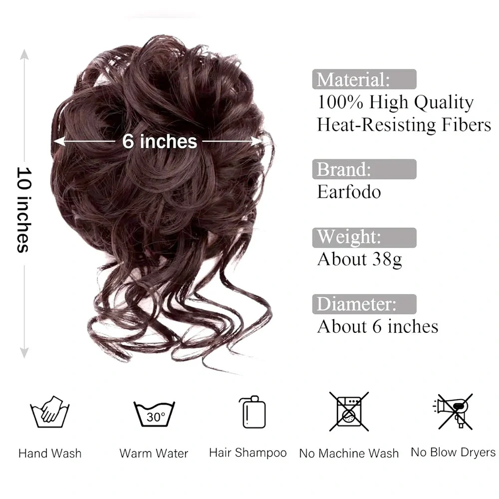 Brown Curly Hairpiece for Women🦋